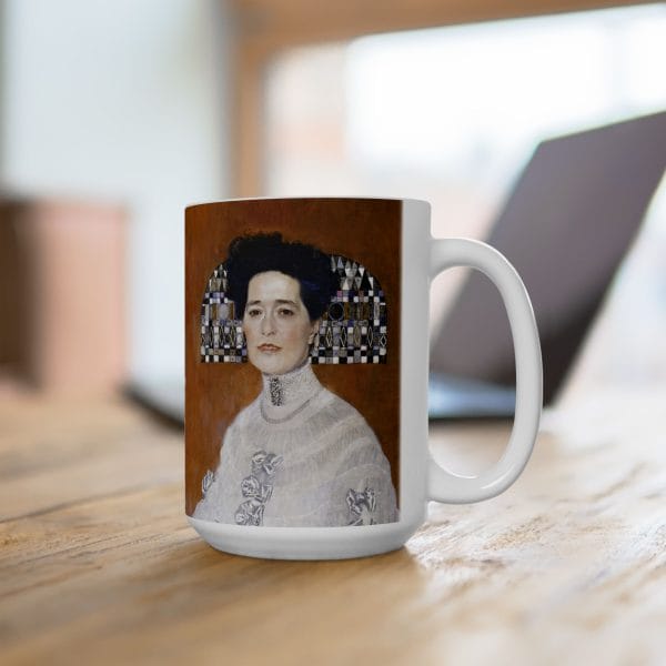 Gustav Klimt Portrait of Fritza Riedler - Artistic Ceramic Mug - Modern Abstract Design for Coffee Lovers - Image 11