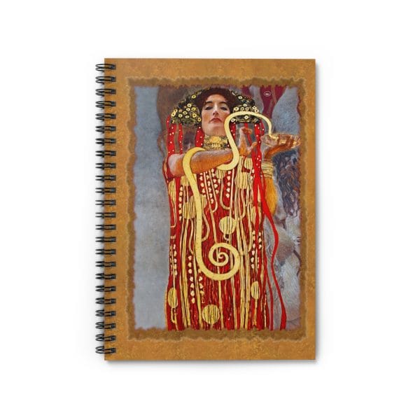 Gustav Klimt - Medicine - Detail - Artistic Spiral Notebook - Ruled Line - Perfect for Creativity and Note-Taking