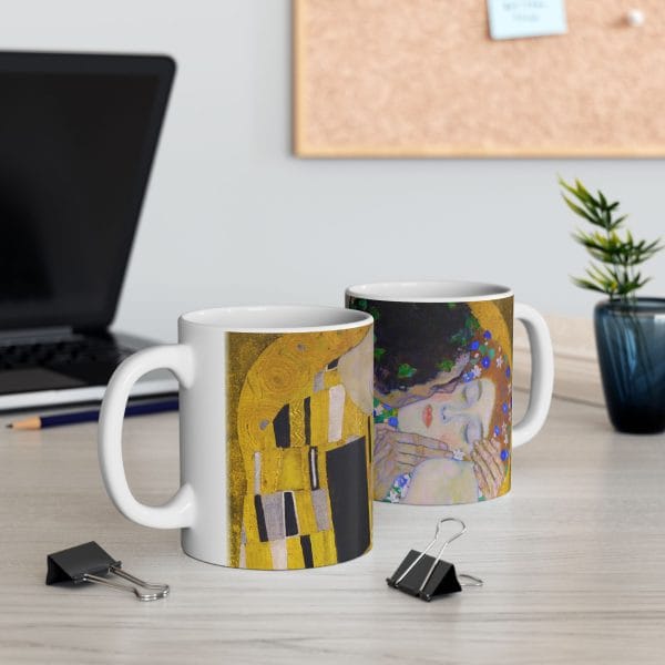 Gustav Klimt The Kiss - Artistic Ceramic Mug - Modern Masterpiece Design (11oz & 15oz) | Perfect for Home or Office - Image 7