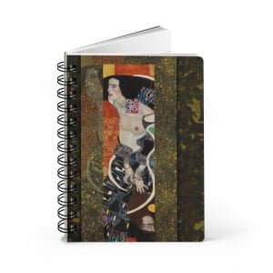 Gustav Klimt Judith II - Artistic Spiral Bound Journal - Elegant Design for Creativity and Reflection