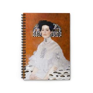Gustav Klimt Portrait of Fritza Riedler - Elegant Artistic Spiral Notebook | Ruled Lines with Classic Artwork Design