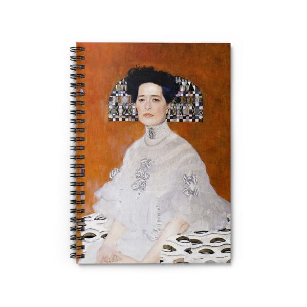 Gustav Klimt Portrait of Fritza Riedler - Elegant Artistic Spiral Notebook | Ruled Lines with Classic Artwork Design