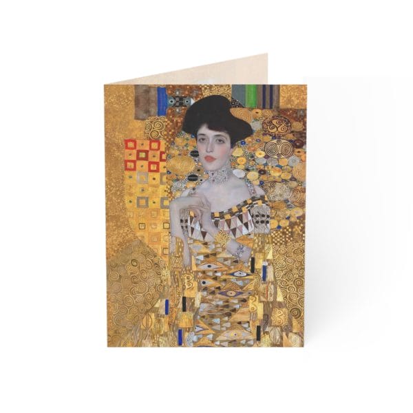 Gustav Klimt portrait of Adele Bloch-Bauer - Elegant Art-Inspired Greeting Cards - Set of 1, 10, 30, or 50
