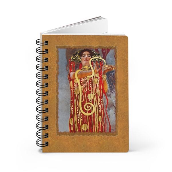 Gustav Klimt - Medicine - Detail - Artistic Spiral Bound Journal - Ruled Line - Elegant Design for Creative Minds
