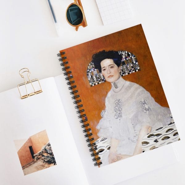 Gustav Klimt Portrait of Fritza Riedler - Elegant Artistic Spiral Notebook | Ruled Lines with Classic Artwork Design - Image 5