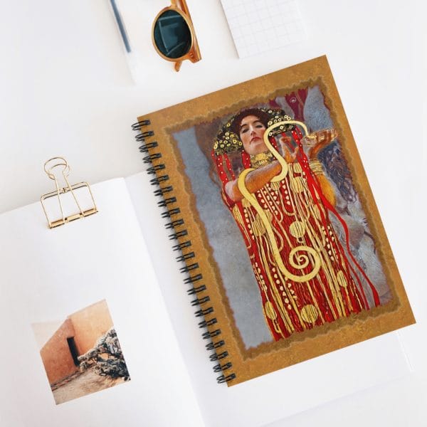 Gustav Klimt - Medicine - Detail - Artistic Spiral Notebook - Ruled Line - Perfect for Creativity and Note-Taking - Image 5