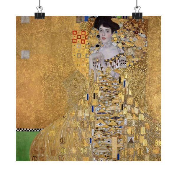 Elegant, Gustav Klimt Portrait of Adele Bloch-Bauer - Matte Vertical Poster - Art for Home Decor