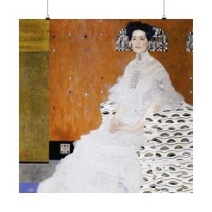 Gustav Klimt Portrait of Fritza Riedler  - Elegant Matte Vertical Posters | Artful Decor for Home and Office | Ideal for Galleries and Art Lovers