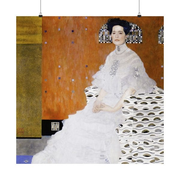 Gustav Klimt Portrait of Fritza Riedler  - Elegant Matte Vertical Posters | Artful Decor for Home and Office | Ideal for Galleries and Art Lovers