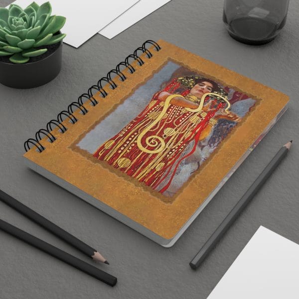 Gustav Klimt - Medicine - Detail - Artistic Spiral Bound Journal - Ruled Line - Elegant Design for Creative Minds - Image 8