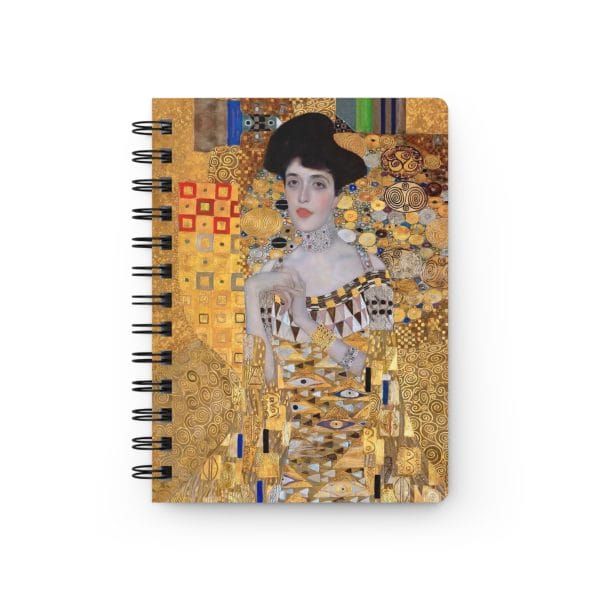 Gustav Klimt portrait of Adele Bloch-Bauer - Artistic Spiral Bound Journal - Ruled Line - Golden Influences Design for Creative Minds - Image 2