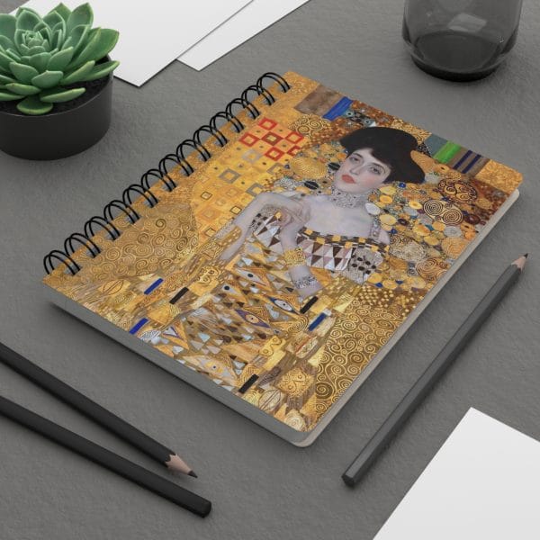 Gustav Klimt portrait of Adele Bloch-Bauer - Artistic Spiral Bound Journal - Ruled Line - Golden Influences Design for Creative Minds - Image 8