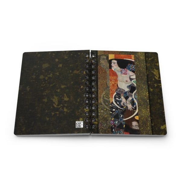 Gustav Klimt Judith II - Artistic Spiral Bound Journal - Elegant Design for Creativity and Reflection - Image 7