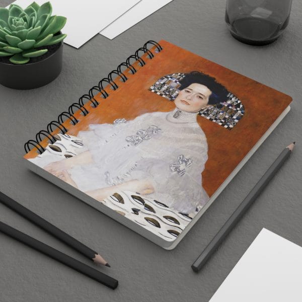 Gustav Klimt Portrait of Fritza Riedler  - Artistic Spiral Bound Journal - Ruled Line - Elegant Design for Creative Minds - Image 8