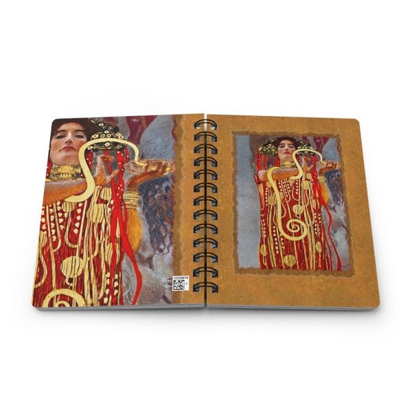 Gustav Klimt - Medicine - Detail - Artistic Spiral Bound Journal - Ruled Line - Elegant Design for Creative Minds - Image 7