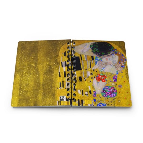 Gustav Klimt The Kiss - Artistic Spiral Bound Journal with Romantic Design - Ruled Line - Perfect for Writers and Dreamers - Image 7