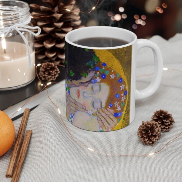 Gustav Klimt The Kiss - Artistic Ceramic Mug - Modern Masterpiece Design (11oz & 15oz) | Perfect for Home or Office - Image 6