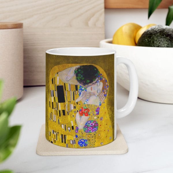 Gustav Klimt The Kiss Inspired Ceramic Mug - 11oz & 15oz - Unique Art Lover's Gift - Image 8