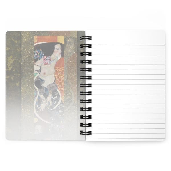 Gustav Klimt Judith II - Artistic Spiral Bound Journal - Elegant Design for Creativity and Reflection - Image 4