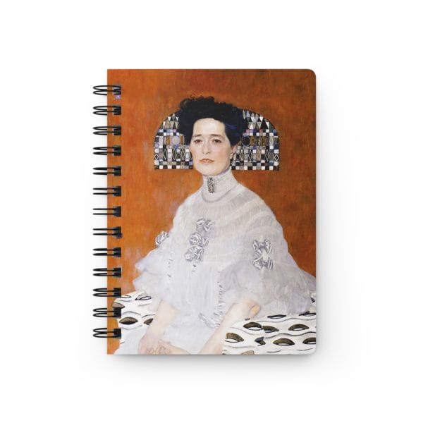 Gustav Klimt Portrait of Fritza Riedler  - Artistic Spiral Bound Journal - Ruled Line - Elegant Design for Creative Minds - Image 2