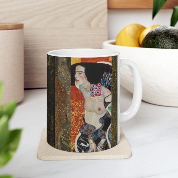 Gustav Klimt Judith II - Artistic Ceramic Mug - Unique Design for Coffee Lovers - Image 8