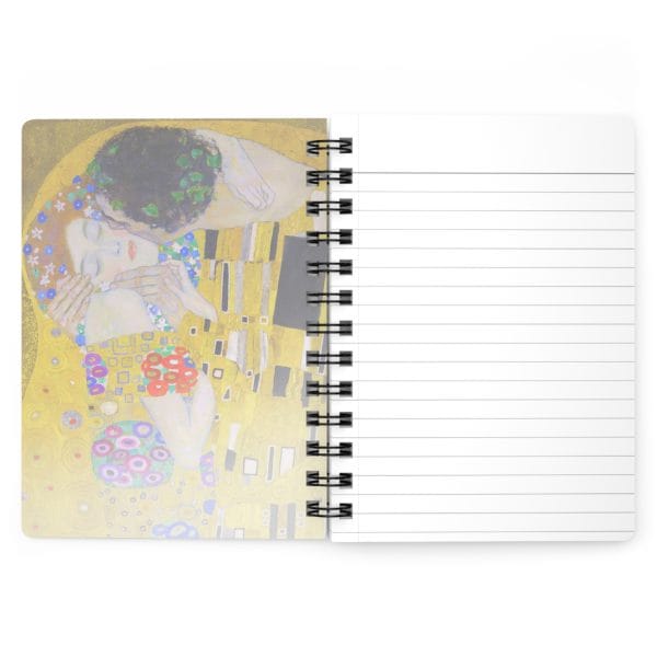 Gustav Klimt The Kiss - Artistic Spiral Bound Journal with Romantic Design - Ruled Line - Perfect for Writers and Dreamers - Image 4