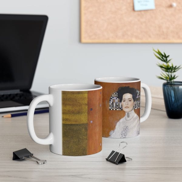 Gustav Klimt Portrait of Fritza Riedler - Artistic Ceramic Mug - Modern Abstract Design for Coffee Lovers - Image 7