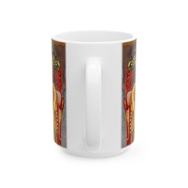 Gustav Klimt - Medicine - Detail - Bohemian Animal Art Ceramic Mug - 11oz & 15oz - Image 8
