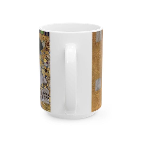 Gustav Klimt Portrait of Adele Bloch-Bauer - Golden Abstract Ceramic Coffee Mug - Elegant Design for Art Lovers - Image 8