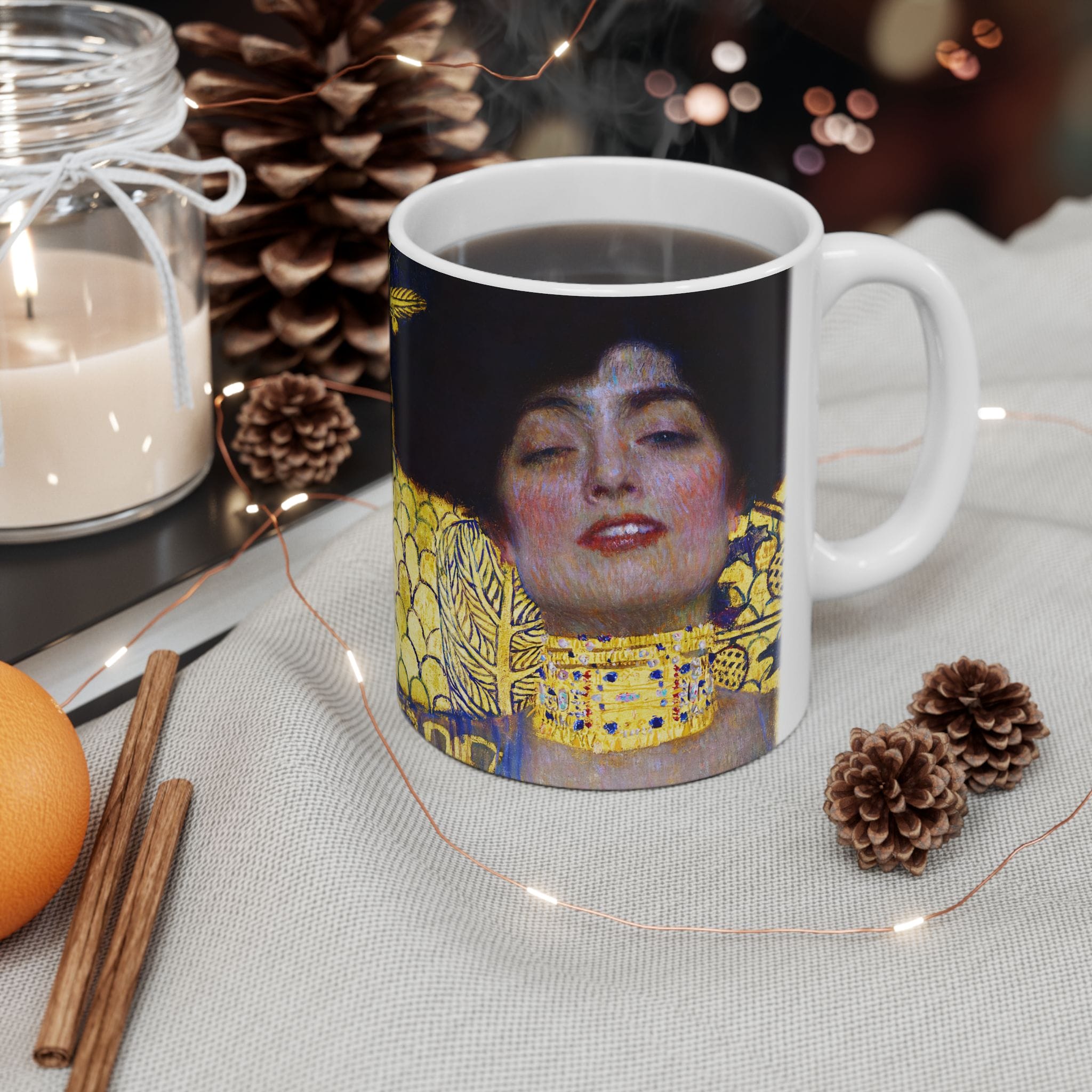 Gustav Klimt - Judith & The Head of Holofernes - Artistic Ceramic Mug - 11oz & 15oz | Perfect for Coffee Lovers and Art Enthusiasts - Image 12