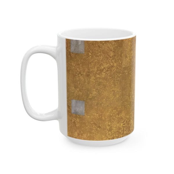 Gustav Klimt Portrait of Adele Bloch-Bauer - Golden Abstract Ceramic Coffee Mug - Elegant Design for Art Lovers - Image 4