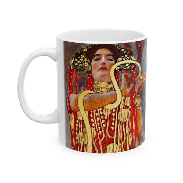 Gustav Klimt - Medicine - Detail - Bohemian Animal Art Ceramic Mug - 11oz & 15oz - Image 5
