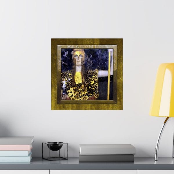Gustav Klimt Pallas Athena - Matte Vertical Poster - Pallas Athena Artwork Print for Home Decor - Image 5