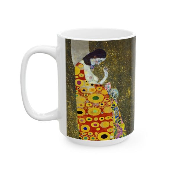 Gustav Klimt Hope II - Artistic Ceramic Mug - Colorful Abstract Design for Coffee Lovers - Image 15