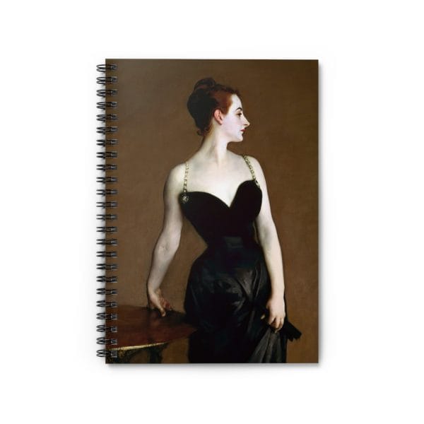 John Singer Sargent 1884 Classic - Madame X - Elegant Art-Inspired Spiral Notebook - Ruled Lines for Creative Minds