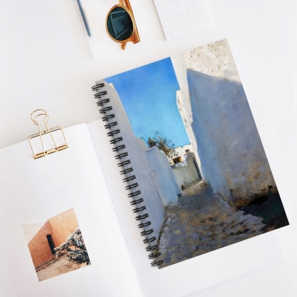 John Singer Sargent A Moroccan Street Scene 1879 - 1880 - Artistic Spiral Notebook - Ruled Lines, Ideal for Creativity and Inspiration - Image 5