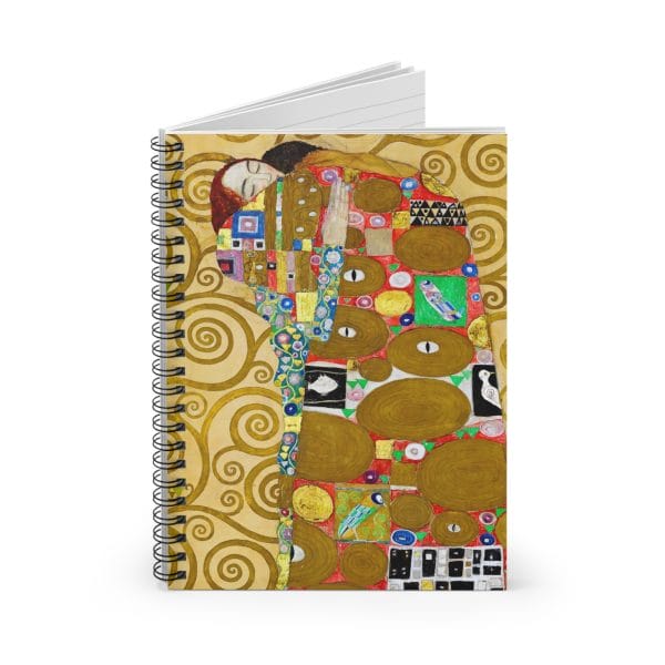 Gustav Klimt Fulfilment - Artistic Spiral Notebook - Featuring Abstract Gold Design - Image 2