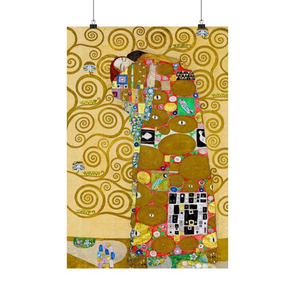 Gustav Klimt Fulfilment - Artistic Matte Vertical Posters - Perfect Wall Decor for Art Lovers