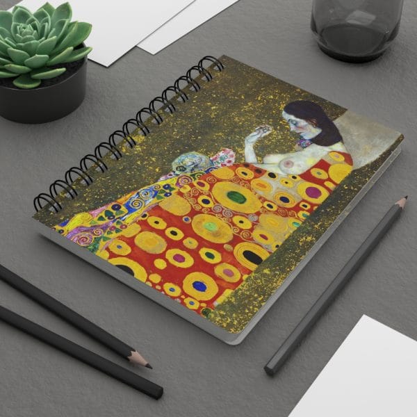 Gustav Klimt Hope II - Artistic Spiral Bound Journal - Perfect for Writers and Art Lovers - Image 8