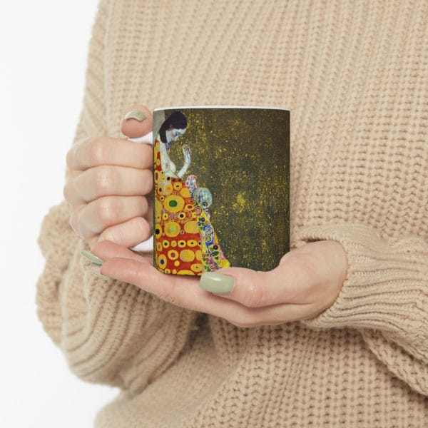 Gustav Klimt Hope II - Artistic Ceramic Mug - Colorful Abstract Design for Coffee Lovers - Image 10