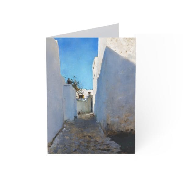John Singer Sargent A Moroccan Street Scene 1879 - 1880 - Elegant Blank Greeting Cards Set - Perfect for All Occasions 1, 10, 30, or 50pcs