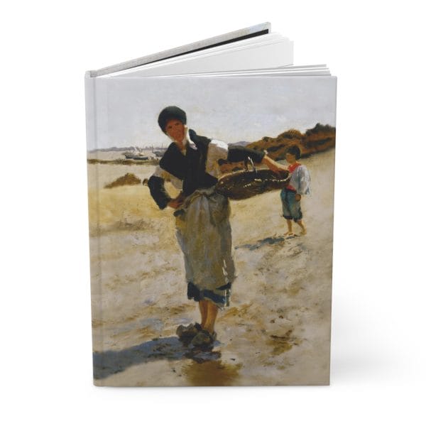 John Singer Sargent 1877 Sketch - Breton Woman with a Basket  - Artistic Hardcover Journal for Creative Minds - Lined Pages to Inspire Your Thoughts