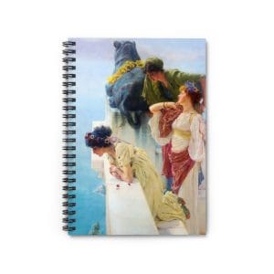 Lawrence Alma-Tadema Masterpiece - A Coign of Vantage - Elegant Spiral Notebook - Artistic Design for Creative Minds