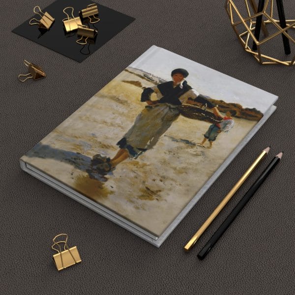 John Singer Sargent 1877 Sketch - Breton Woman with a Basket  - Artistic Hardcover Journal for Creative Minds - Lined Pages to Inspire Your Thoughts - Image 6