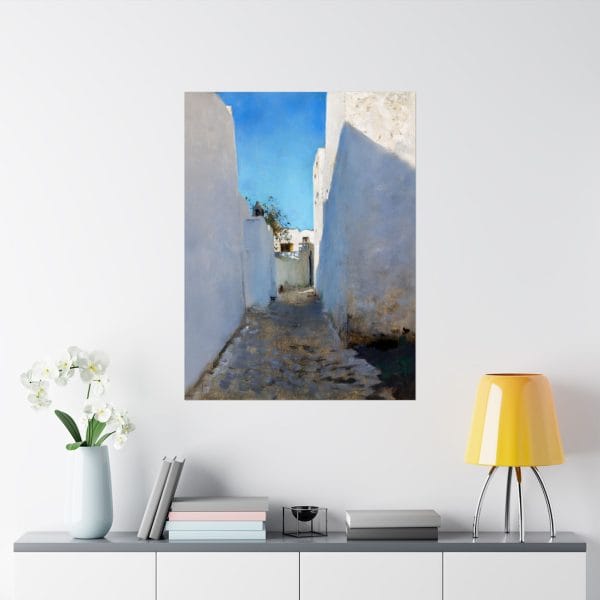 John Singer Sargent A Moroccan Street Scene 1879 - 1880 - Serene Matte Vertical Poster - Tranquil Alleyway Art Print - Image 6