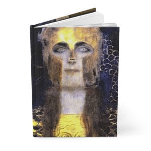 Gustav Klimt - Pallas Athena - Hardcover Journal - Artistic Matte Finish - Ruled Line for Inspiration and Reflection