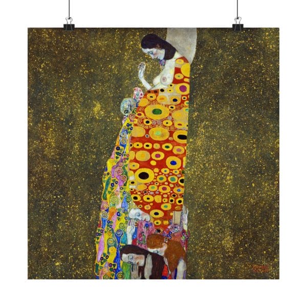Gustav Klimt Hope II - Artistic Matte Vertical Posters - Vibrant Wall Decor for Home and Office