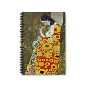 Gustav Klimt Hope II - Artistic Spiral Notebook - Colorful Abstract Design