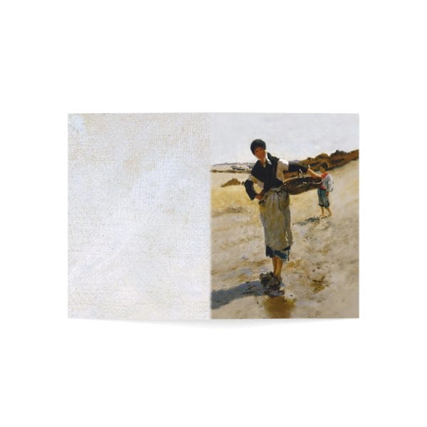 John Singer Sargent 1877 Sketch - Breton Woman with a Basket  - Artistic Greeting Cards Set - 1 to 50 Pieces for Every Occasion - Image 4