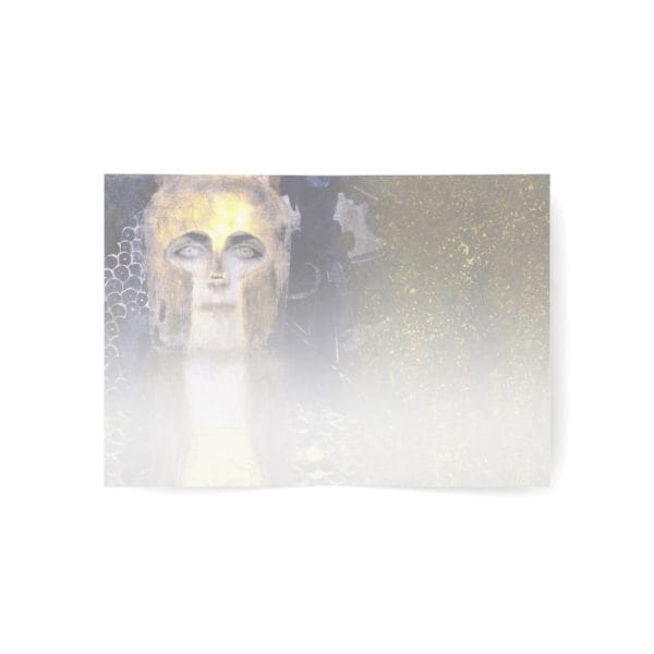 Gustav Klimt Pallas Athena - Elegant Greeting Cards Set - Artistic Design for Any Occasion (1, 10, 30, 50pcs) - Image 4